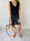 Black Longline Crochet Beach Top