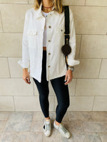 White Denim Overshirt Shacket