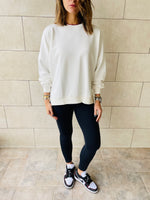 White Basic Sweatshirt