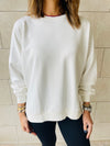 White Basic Sweatshirt
