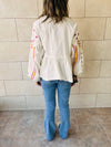 White Embroidered Traveler Top