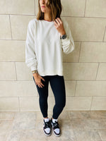 White Basic Sweatshirt