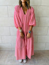 Red Zigzag Tiered Dress