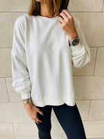 White Basic Sweatshirt