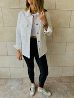 White Denim Overshirt Shacket