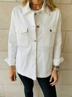 White Denim Overshirt Shacket