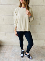 Beige Basic Sweatshirt