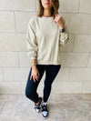 Beige Basic Sweatshirt