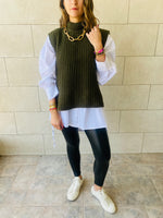 Olive Open Side Vest