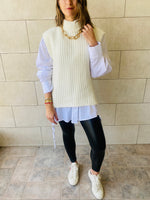 White Open Side Vest