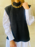 Black Open Side Vest