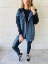 Grey Denim Hoodie