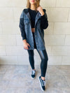 Grey Denim Hoodie