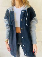 Black Denim Hoodie