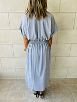 Grey Drawstring City Dress