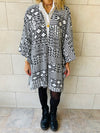 Monochrome Tribal Knit Kimono