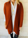 Rust Shawl Knit Vest