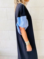 Black Slink Shoulder Dress