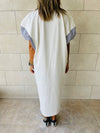 White Slink Shoulder Dress