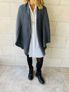 Charcoal Shawl Knit Vest
