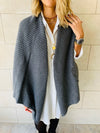 Charcoal Shawl Knit Vest