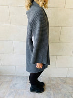 Charcoal Shawl Knit Vest