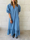 Blue Checkered Dress