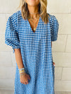 Blue Checkered Dress