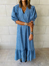 Blue Checkered Dress
