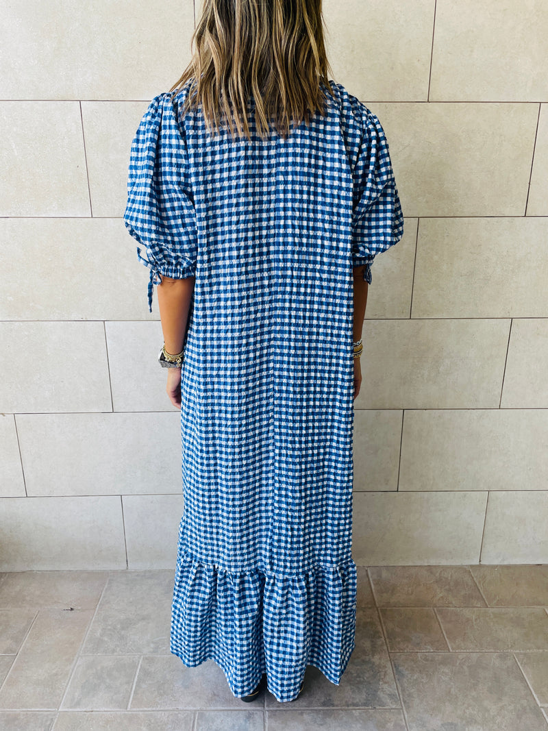 Blue Checkered Dress