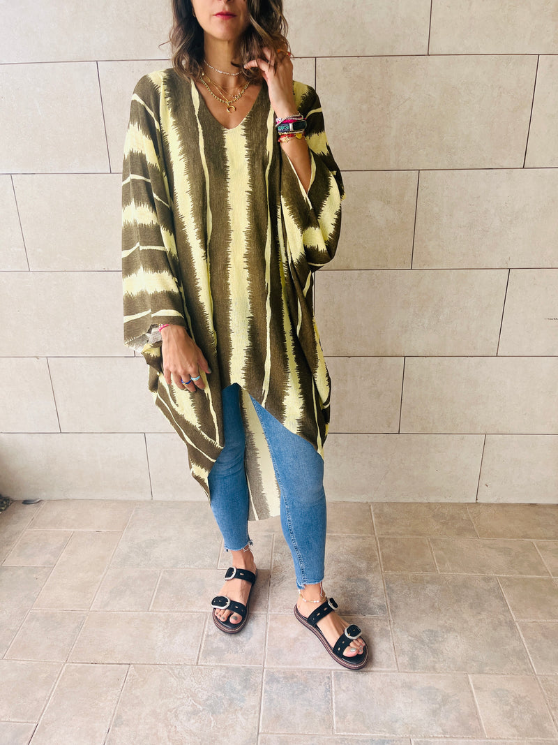 Yellow Printed Easy Breezy High Low Shirt