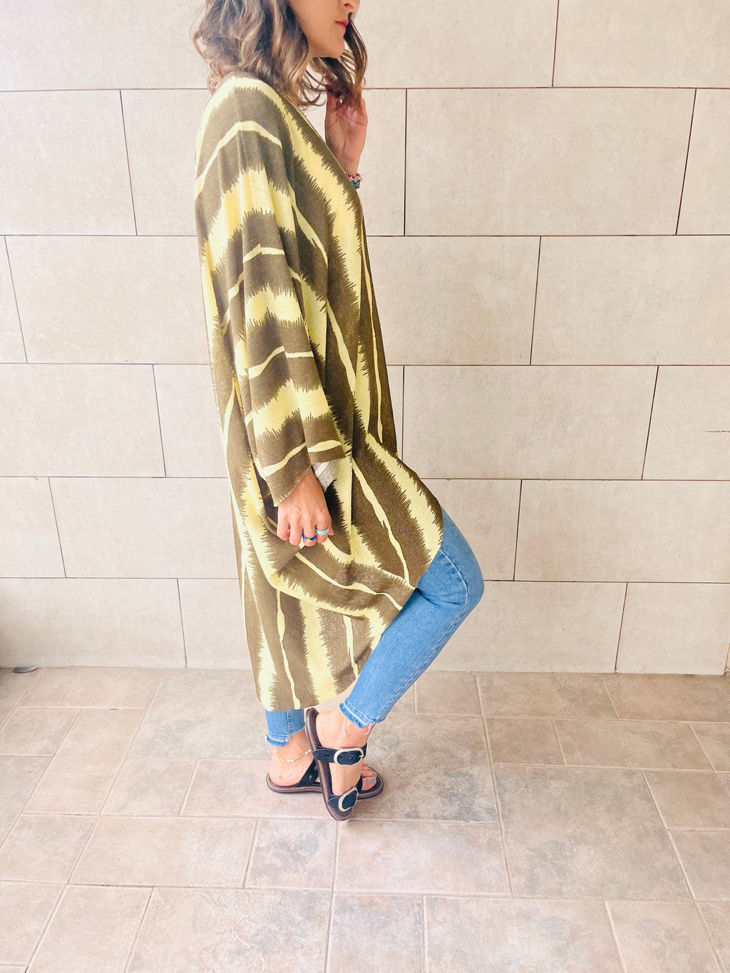 Yellow Printed Easy Breezy High Low Shirt