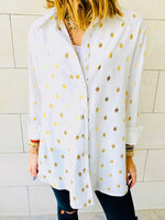 White Gold Leaf Shirt
