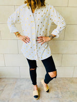 White Gold Leaf Shirt