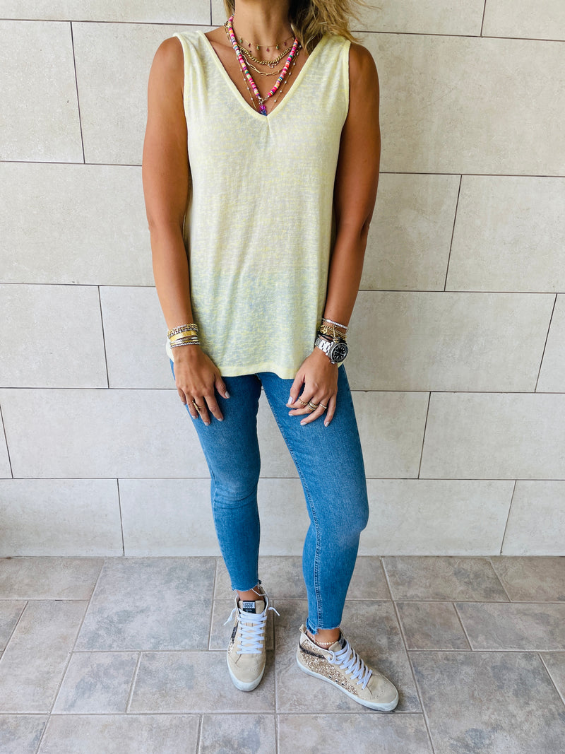 Yellow Bayside Tank Top