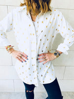 White Gold Leaf Shirt