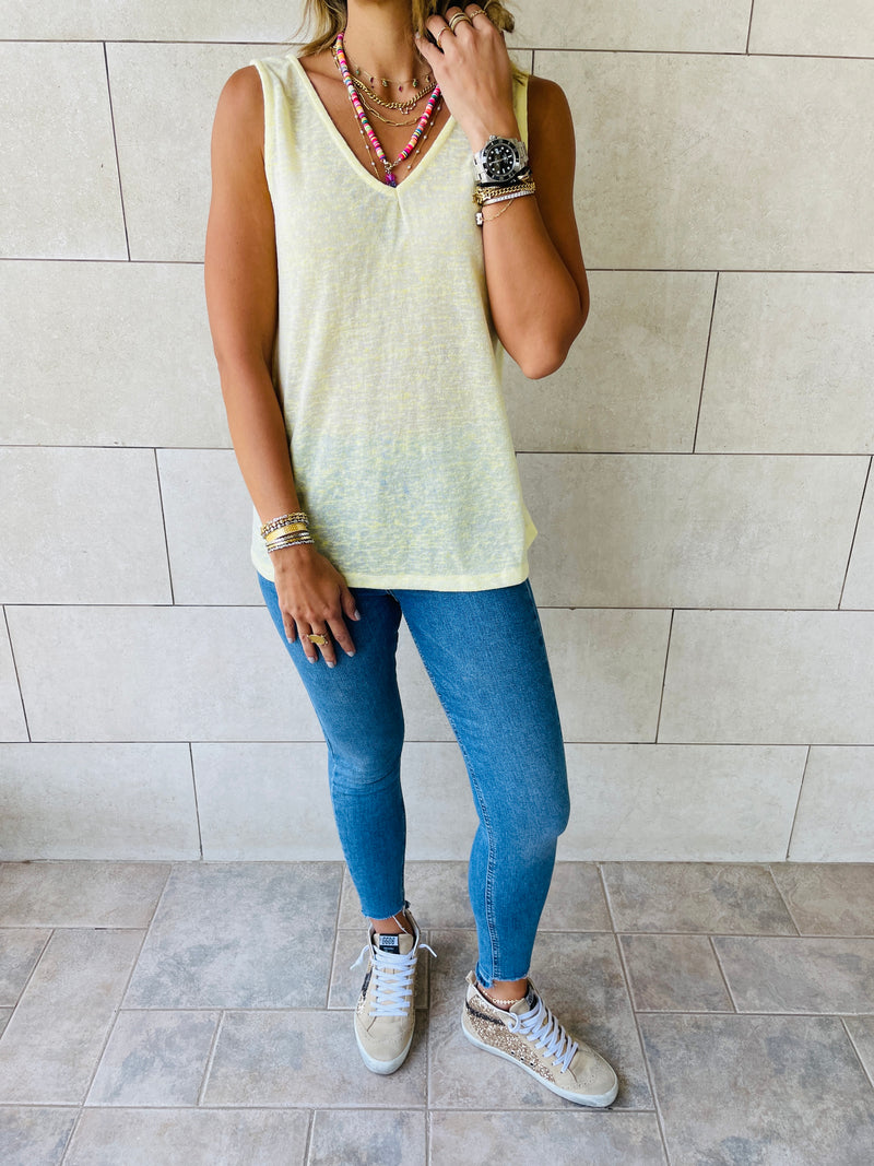 Yellow Bayside Tank Top
