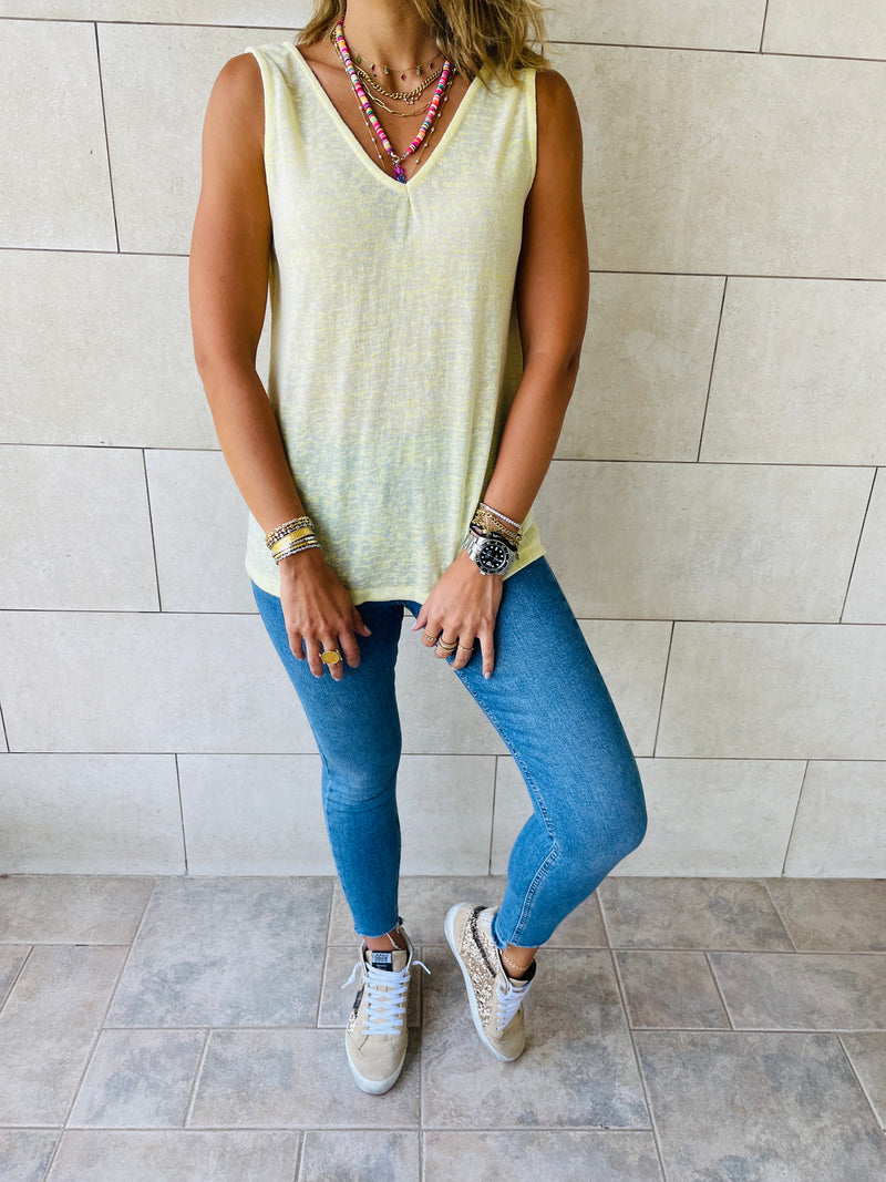 Yellow Bayside Tank Top