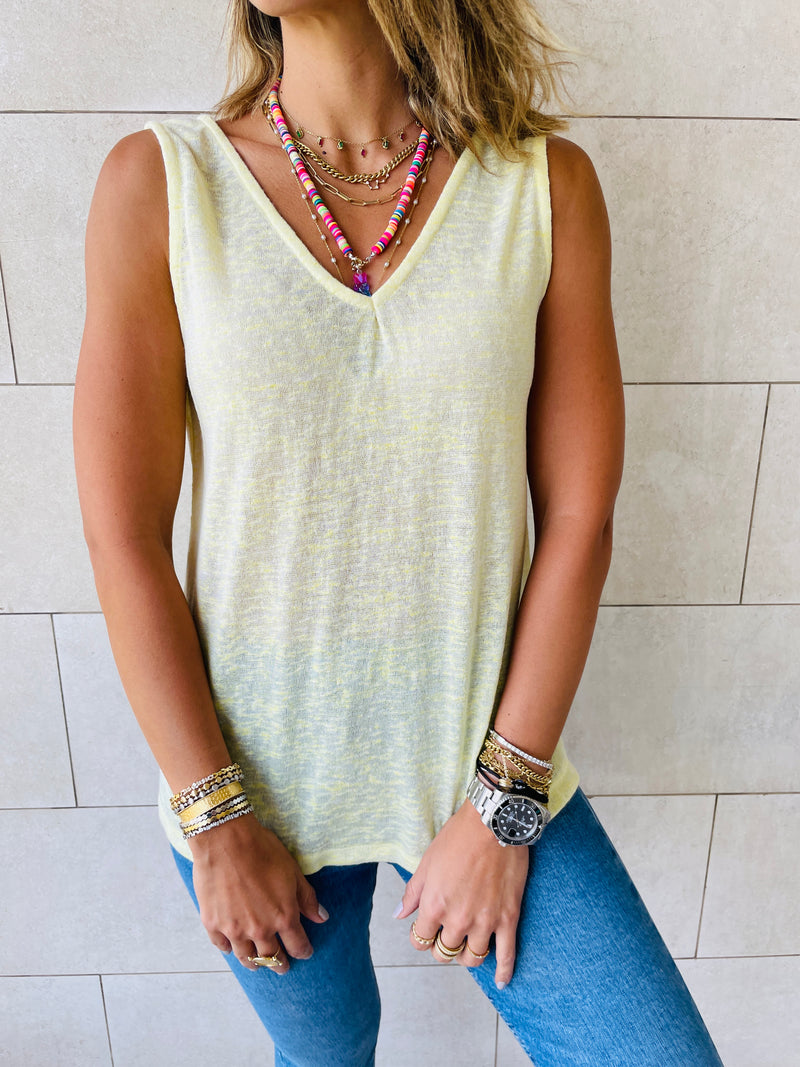 Yellow Bayside Tank Top