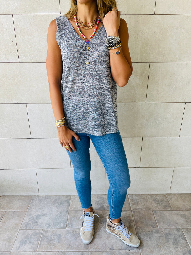 Grey Bayside Tank Top
