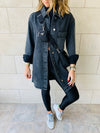 Grey Long Denim Shacket