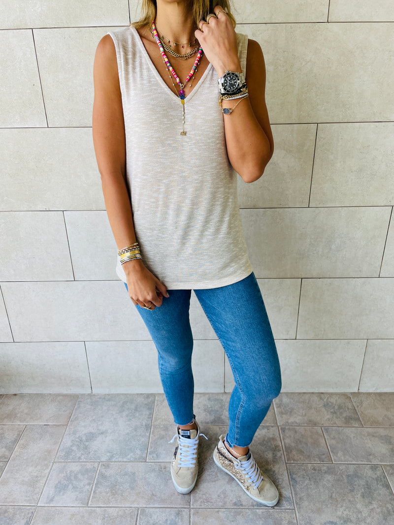 Beige Bayside Tank Top
