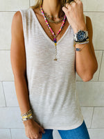 Beige Bayside Tank Top