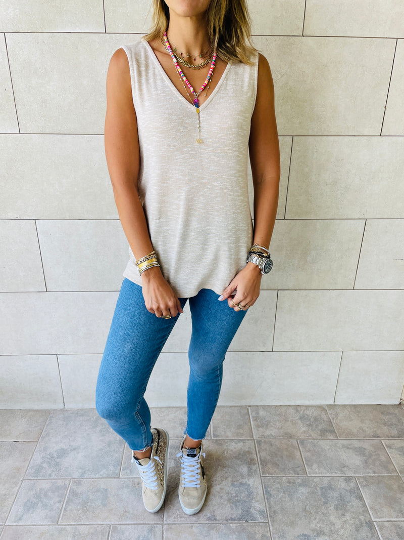 Beige Bayside Tank Top
