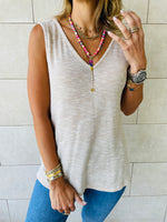 Beige Bayside Tank Top