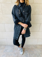 Grey Long Denim Shacket