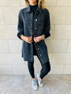 Grey Long Denim Shacket