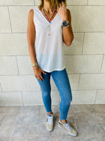 White Bayside Tank Top