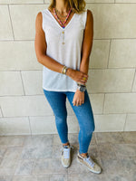 White Bayside Tank Top