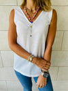 White Bayside Tank Top